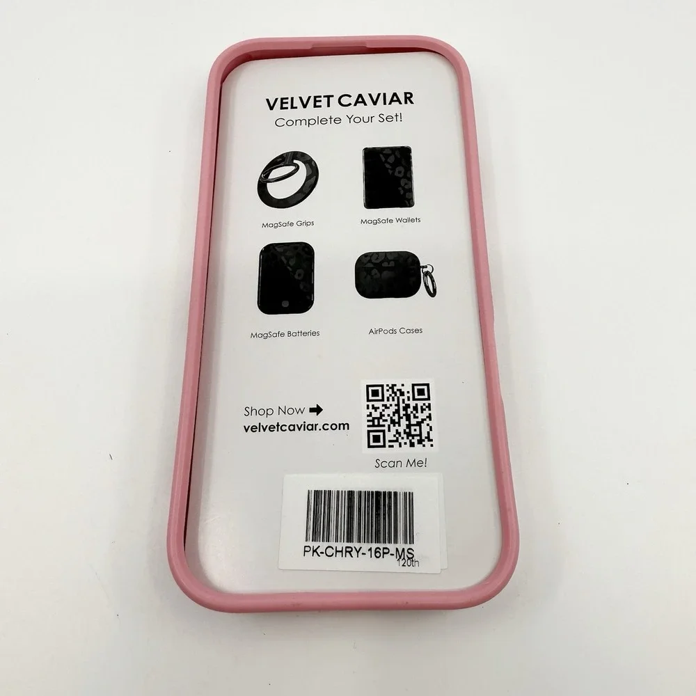VELVET CAVIAR Magsafe Case for Apple iPhone 16 Pro Pink Sweet Cherry NEW - Picture 2 of 2